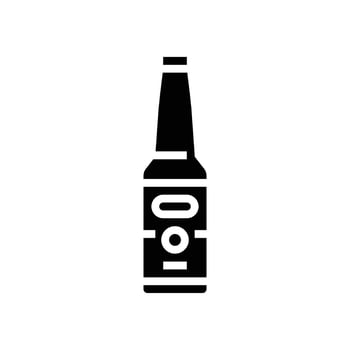 beer glass bottle glyph icon vector illustration