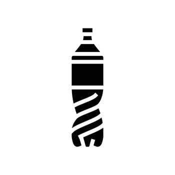 empty soda plastic bottle glyph icon vector illustration