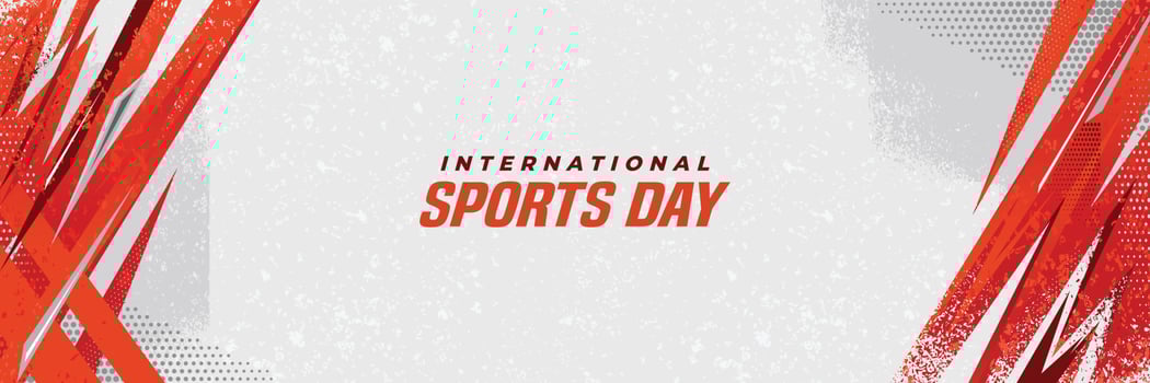 Sports Background Vector. International Sports Day Illustration, Graphic Design for the decoration of gift certificates, banners, and flyer vector