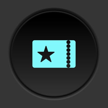 Round button icon, Delivery, product. Button banner round, badge interface for application illustration on dark background vector