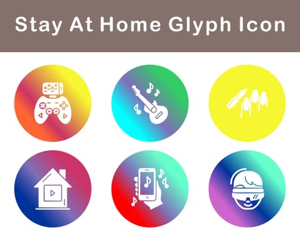 Stay At Home Vector Icon Set
