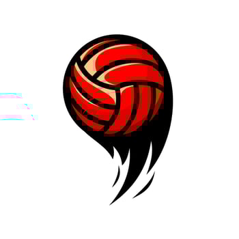 VOLLEYBALL RED VECTOR