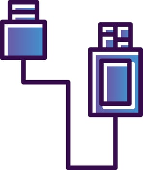 Usb Cable Vector Icon Design