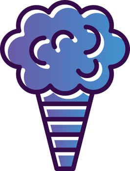 Cotton Candy Vector Icon Design