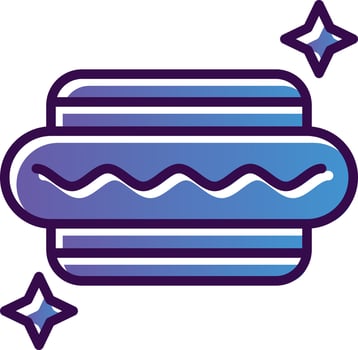 Hot Dog Vector Icon Design