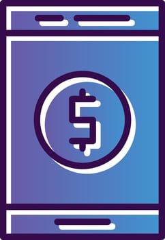 Online Money Vector Icon Design