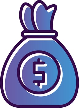 Money Bag Vector Icon Design