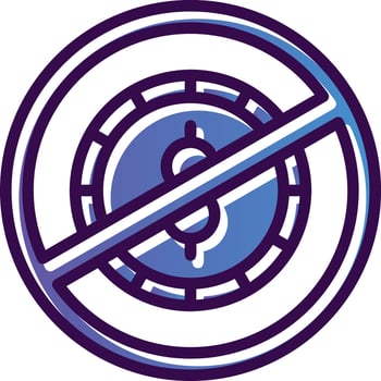 No Money Vector Icon Design