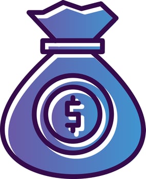 Money Bag Vector Icon Design