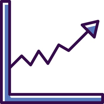 Line Graph Vector Icon Design