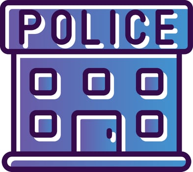 Police Station Vector Icon Design