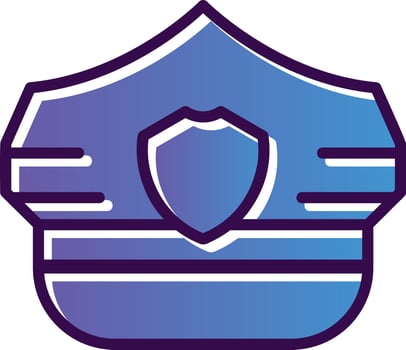 Police Hat Vector Icon Design