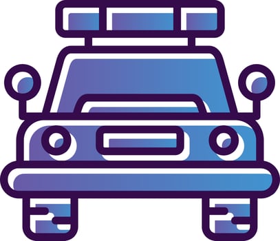 Police Car Vector Icon Design