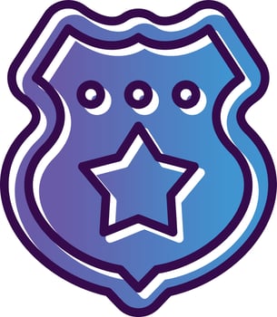 Police Badge Vector Icon Design