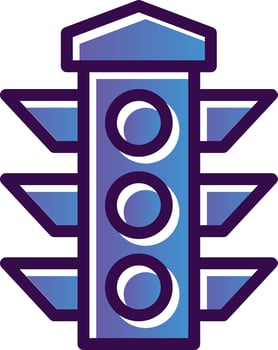 Traffic Lights Vector Icon Design