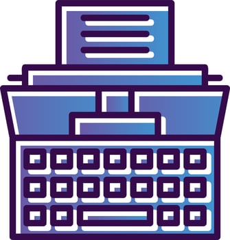 Typewriter Vector Icon Design