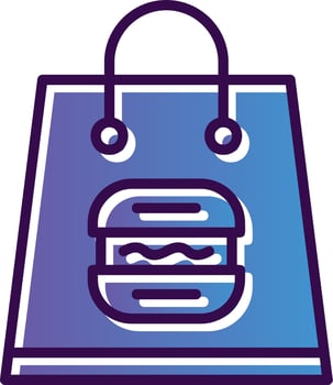 Lunch Bag Vector Icon Design