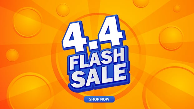 4.4 Big Sale Shopping day. April vector