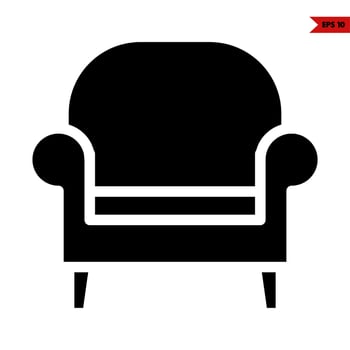 chair soffa  glyph icon vector