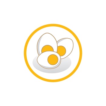 Chicken eggs logo icon and symbol vector