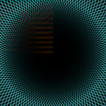Cyan big black hole spirograph vector art