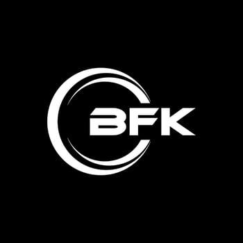 BFK letter logo design in illustration. Vector logo, calligraphy designs for logo, Poster, Invitation, etc.