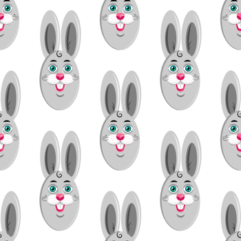 Easter bunny seamless pattern holiday animals background png