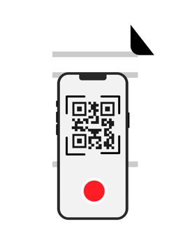 digital technology. QR code scanning. smartphone scanning a QR code. flat design illustration. png
