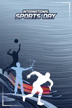 Sports Background Vector. International Sports Day Illustration, Graphic Design for the decoration of gift certificates, banners, and flyer vector