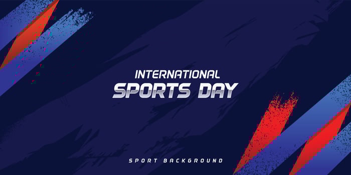 Sports Background Vector. International Sports Day Illustration, Graphic Design for the decoration of gift certificates, banners, and flyer vector