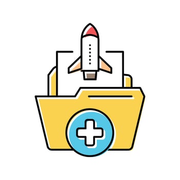 take new projects business color icon vector illustration