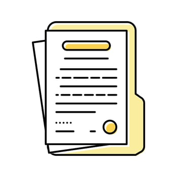 terms condition paper document color icon vector illustration