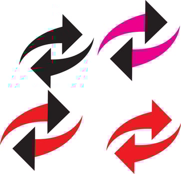 Illustration of round Vector Arrow Set