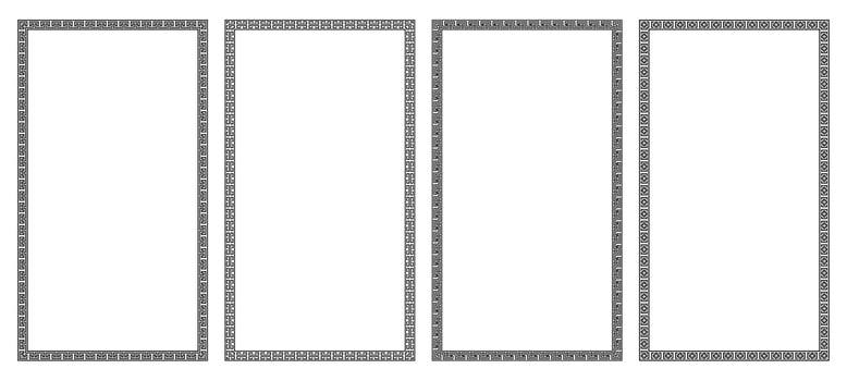 Ancient greek black border with seamless meander pattern vector