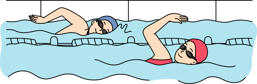 People swimming in pool png