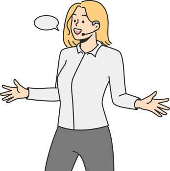 Stand-up comedian woman. Lady performing. Speaker. png