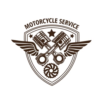 motorcycle engine logo vector illustration