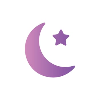 moon icon with isolated vektor and transparent background vector