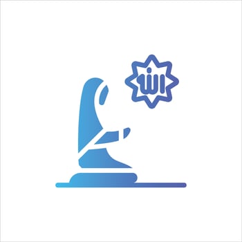 prayer icon with isolated vektor and transparent background vector