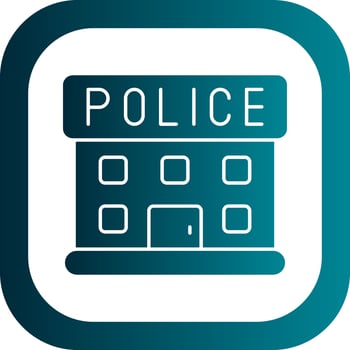 Police Station Vector Icon Design