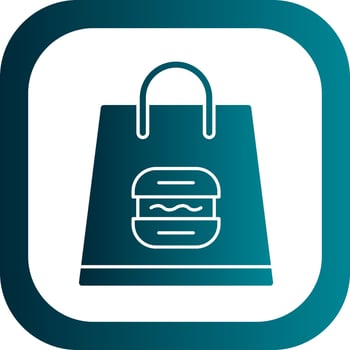 Lunch Bag Vector Icon Design
