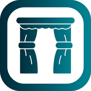 Curtains Vector Icon Design