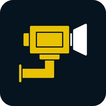 Security Camera Vector Icon Design