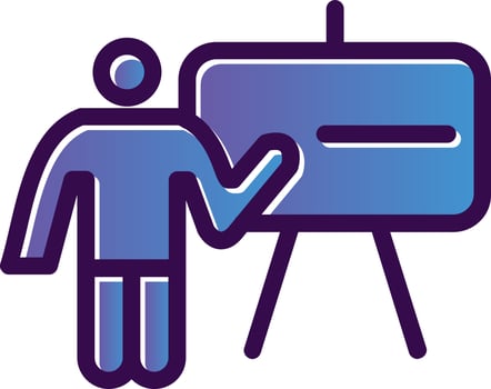 Chalkboard Teacher Vector Icon Design