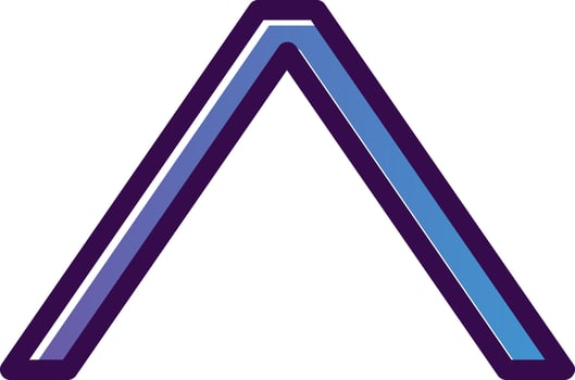 Angle Up Vector Icon Design