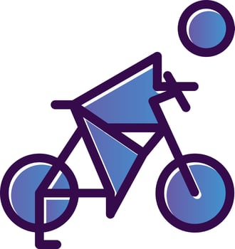 Biking Vector Icon Design
