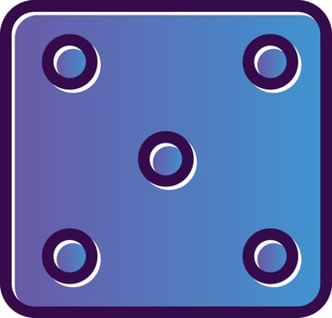 Dice Five Vector Icon Design