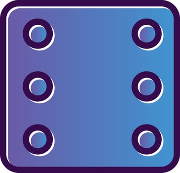 Dice Six Vector Icon Design