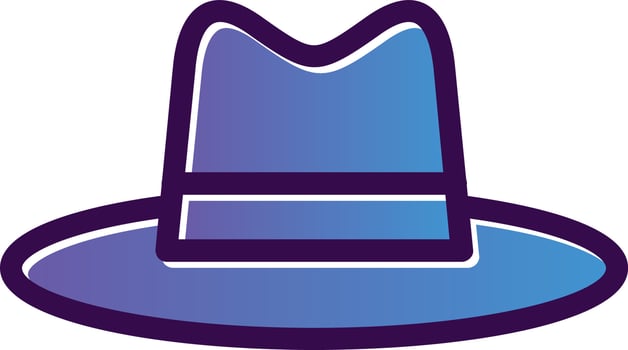 Hat Cowboy Side Vector Icon Design