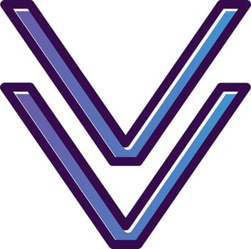 Angle Double Down Vector Icon Design